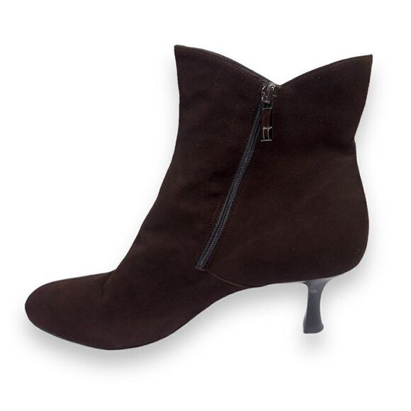Thierry Rabotin Heeled Suede Ankle Booties Brown Women's 10-10.5/41 - Picture 6 of 11